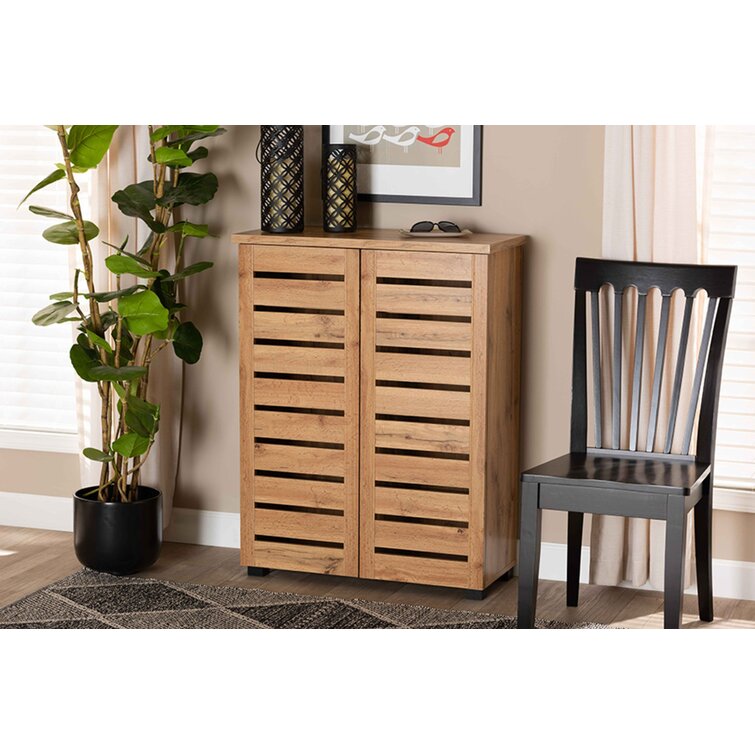 Slatted shoe storage cabinet hot sale